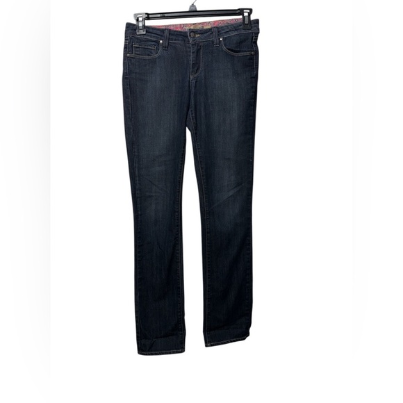 PAIGE ~ Dark Denim Stretch SKYLINE Low-rise Jeans ~ Size 28 - Picture 1 of 9
